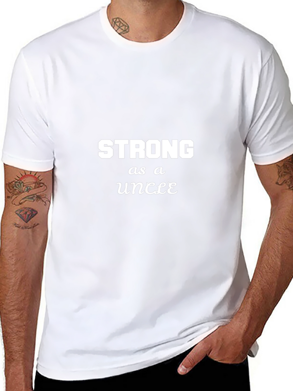 Strong As An Uncle Black Graphic Tee