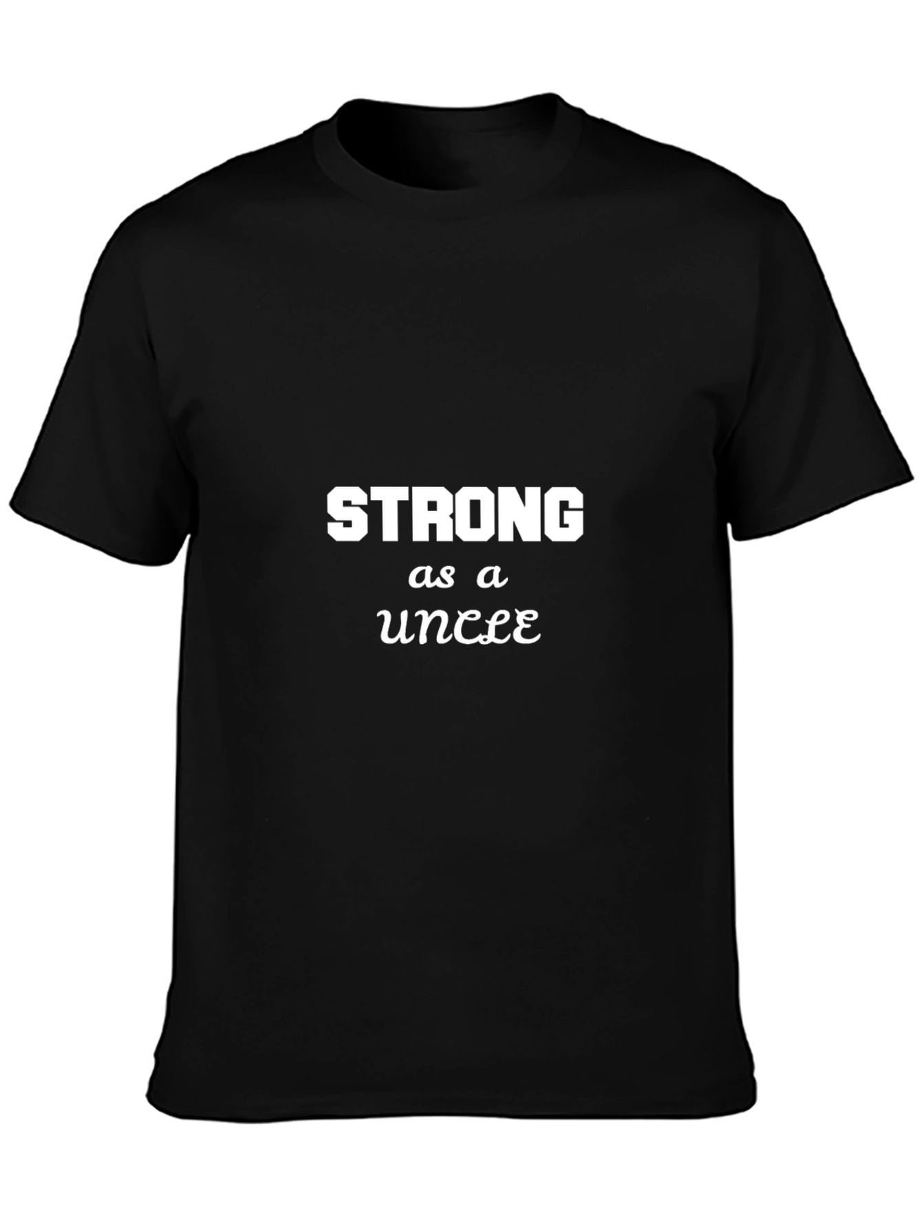 Strong As An Uncle Black Graphic Tee