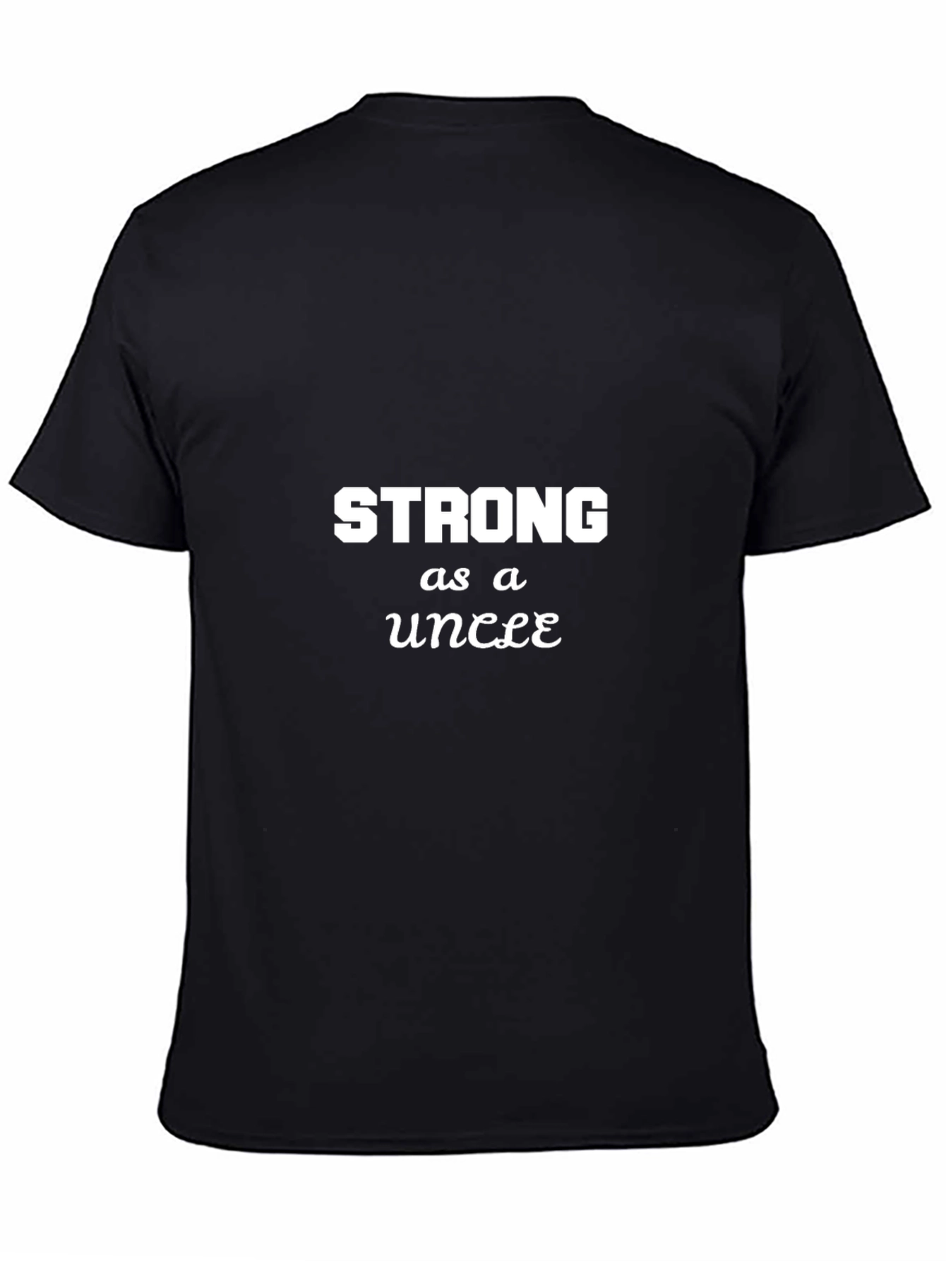 Strong As An Uncle Black Graphic Tee
