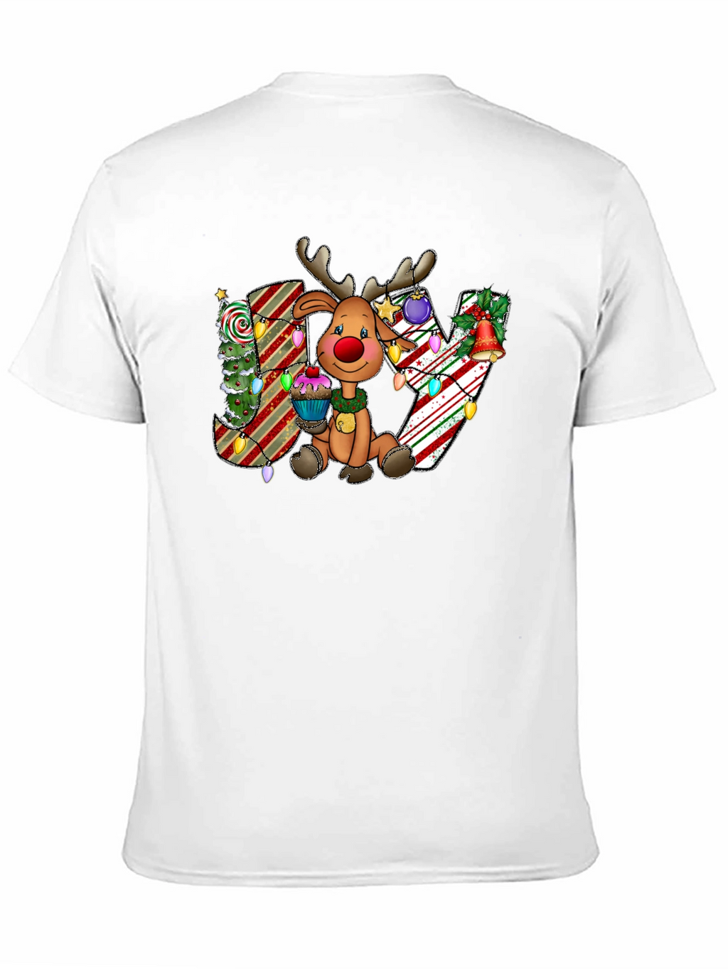 Festive Reindeer JOY Christmas Graphic Tee