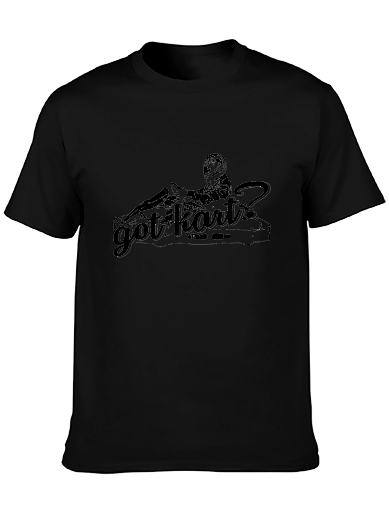 Got Kart? Black Graphic Tee - Racing Kart Design