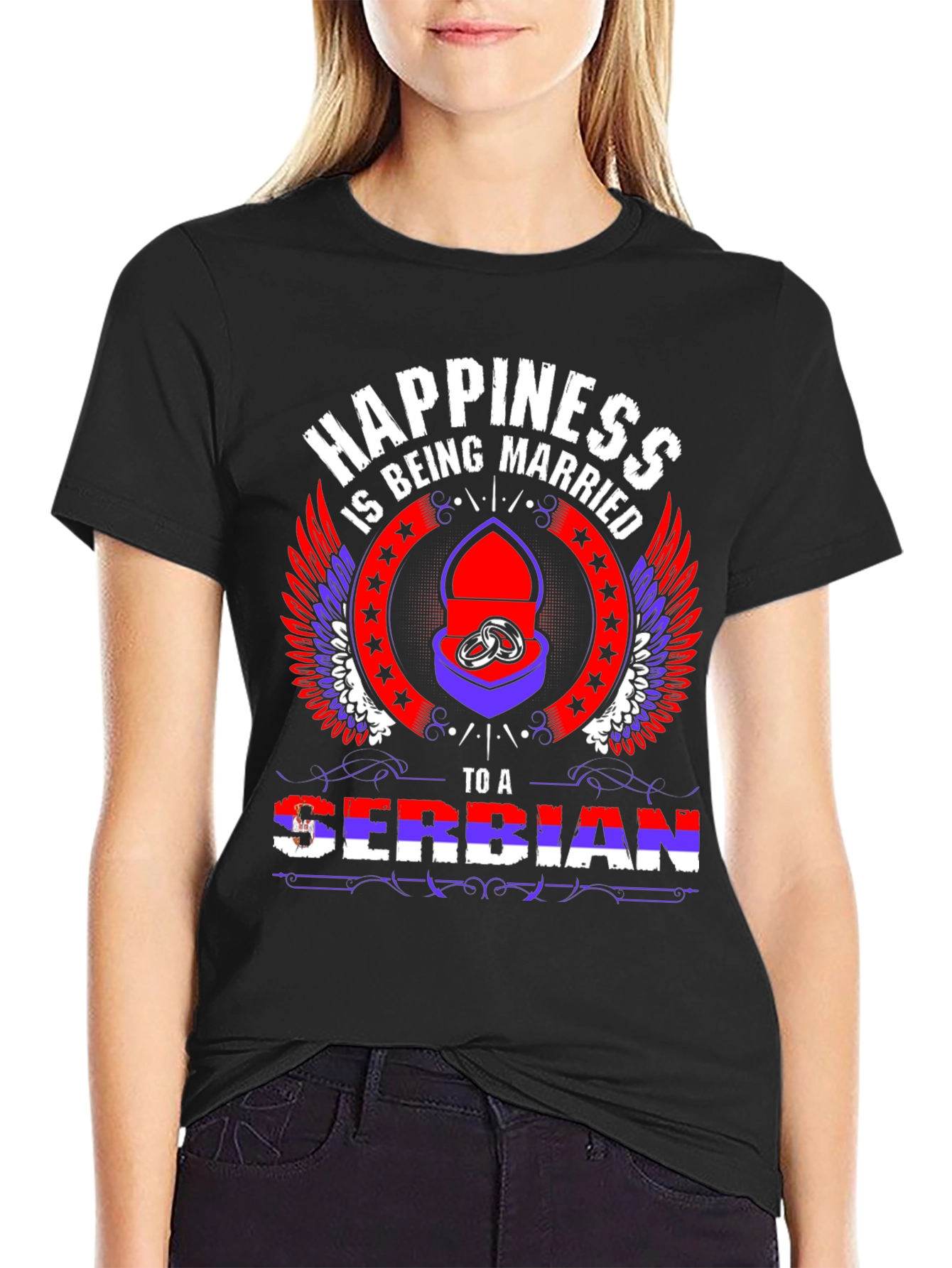 Happiness is Being Married to a Serbian T-Shirt