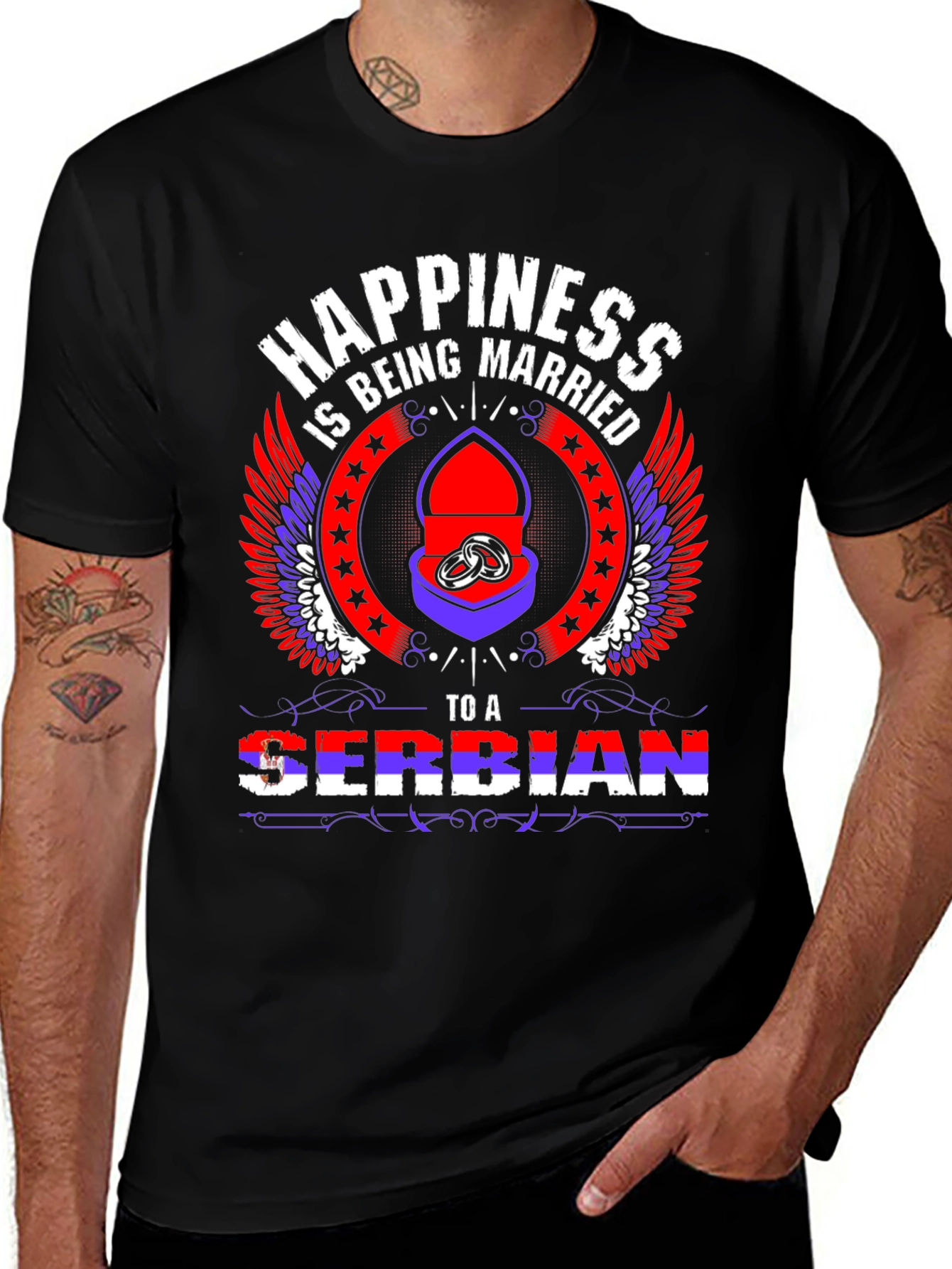 Happiness is Being Married to a Serbian T-Shirt