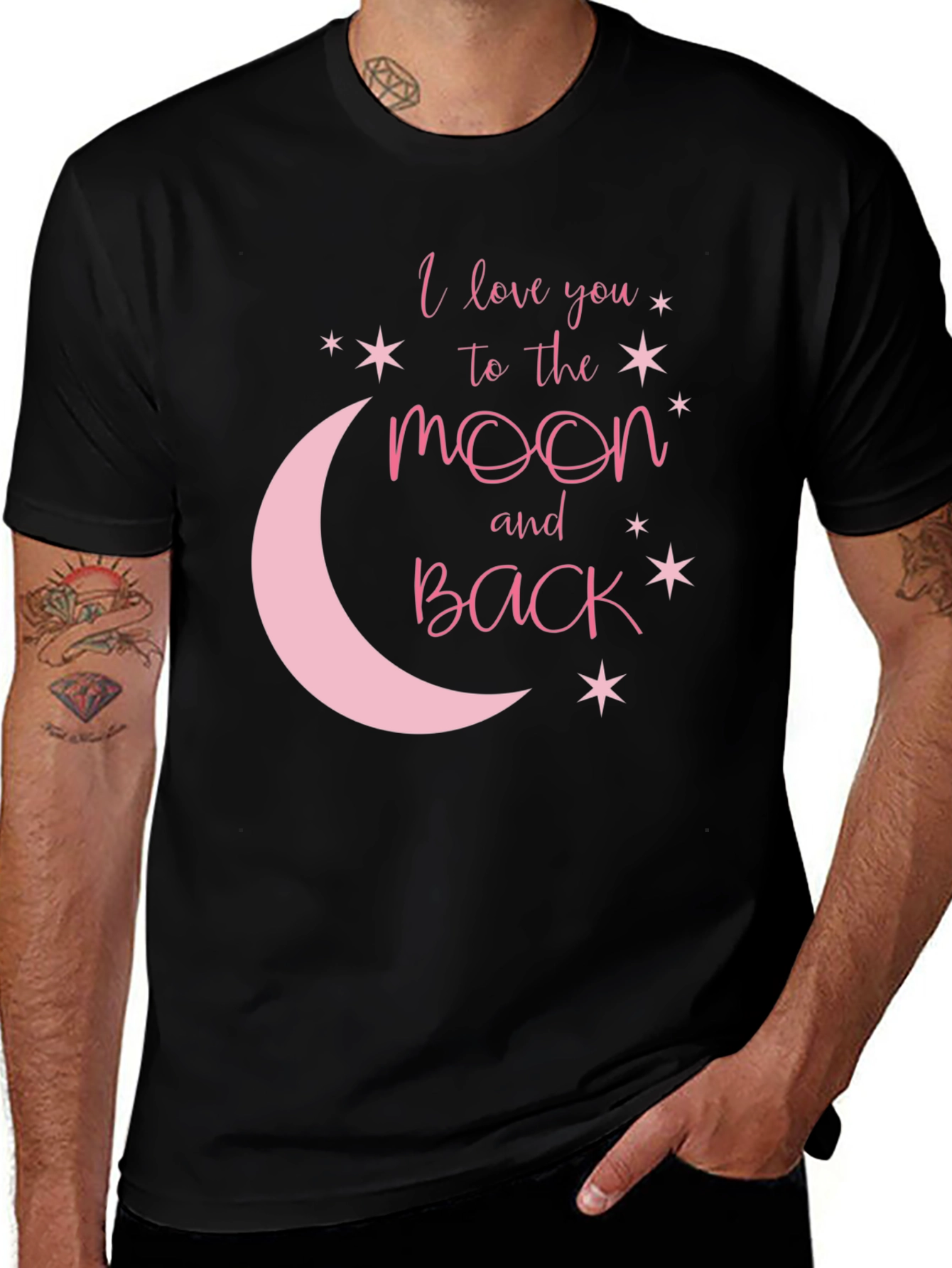 Love You to the Moon & Back Graphic Tee - Black