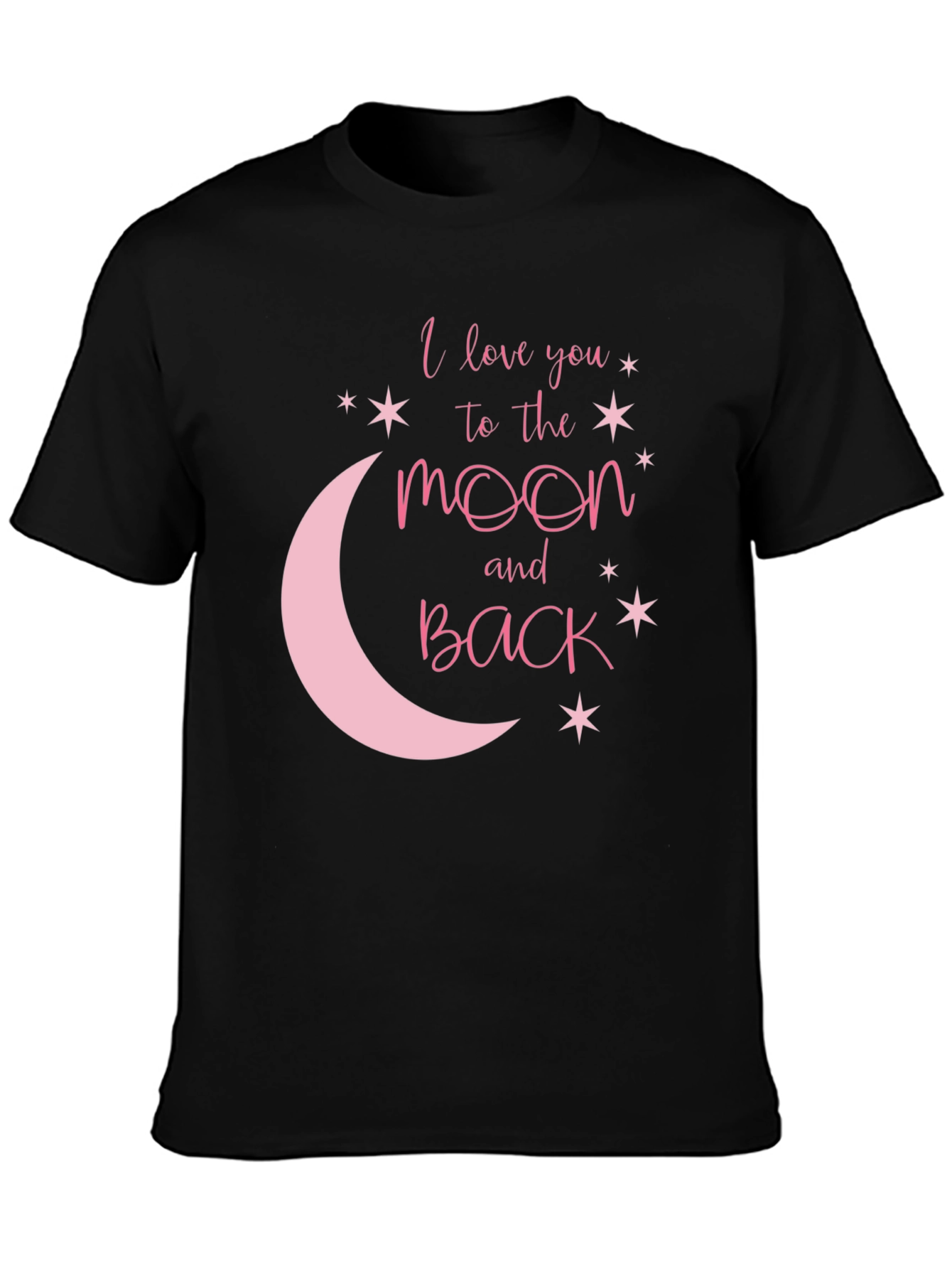Love You to the Moon & Back Graphic Tee - Black