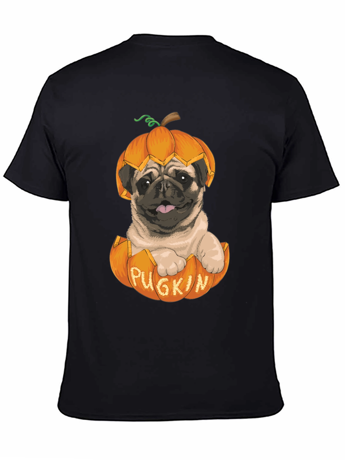 Pugkin T-Shirt - Halloween Pug in Pumpkin