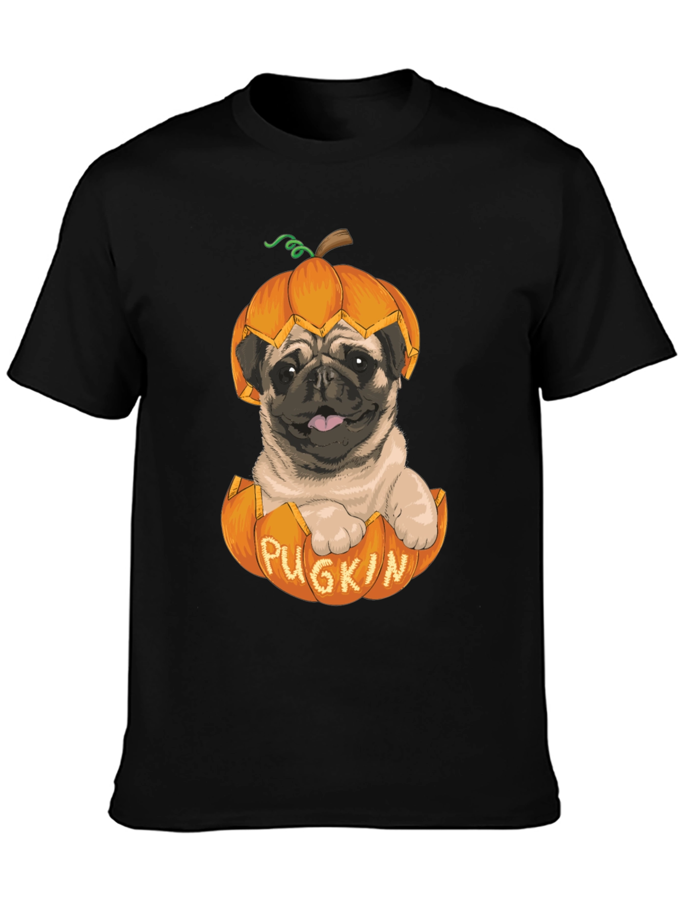 Pugkin T-Shirt - Halloween Pug in Pumpkin