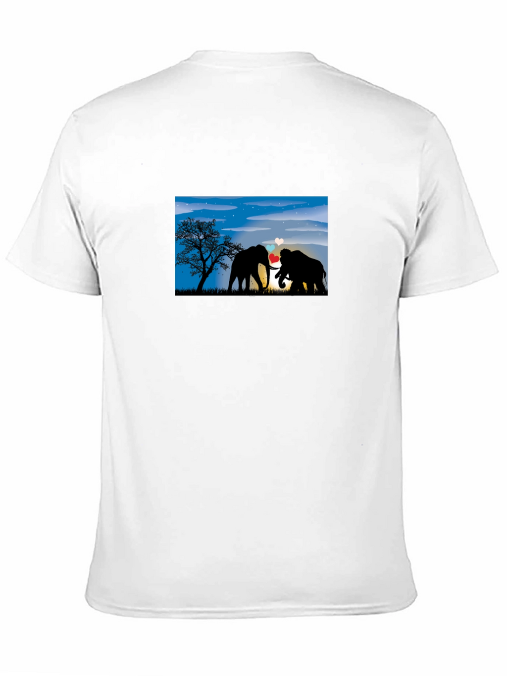 Elephant Love T-Shirt - Black Cotton Tee