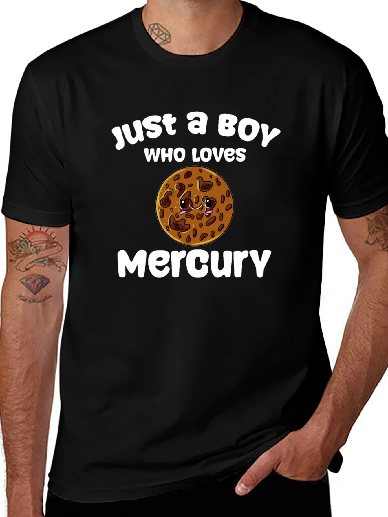 Boy Who Loves Mercury Planet T-Shirt