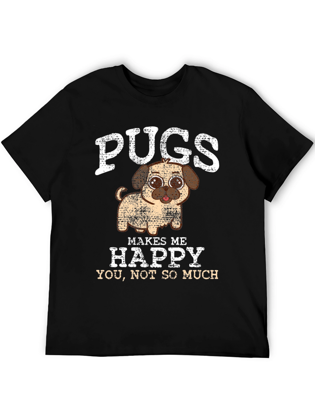 Pugs Make Me Happy Graphic Tee