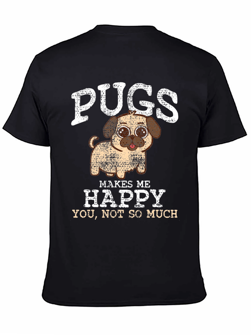 Pugs Make Me Happy Graphic Tee