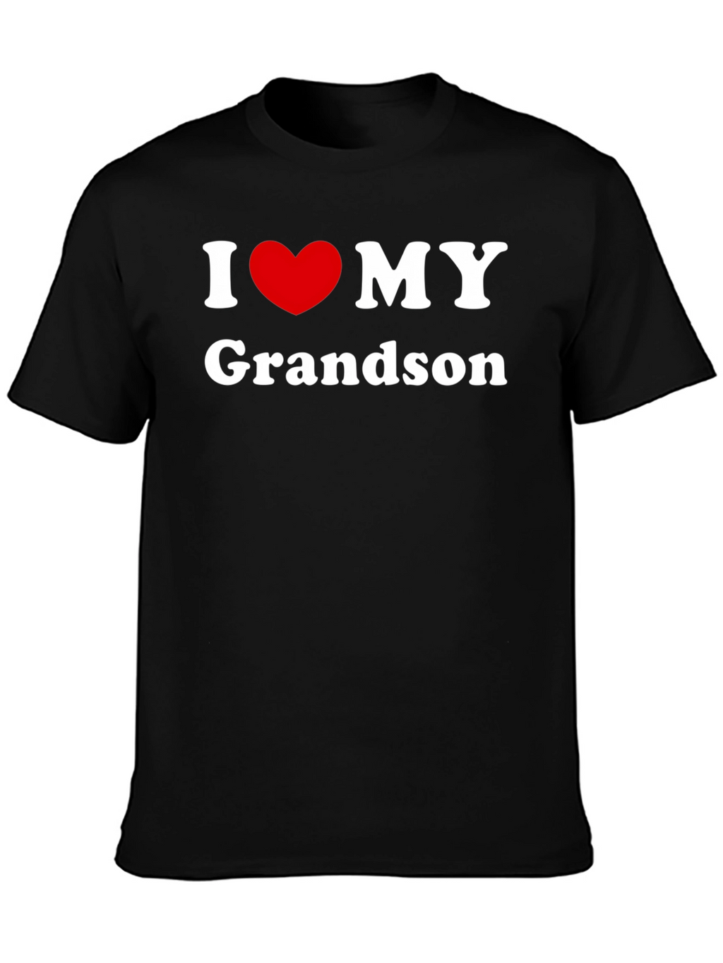 I Love My Grandson Black T-Shirt