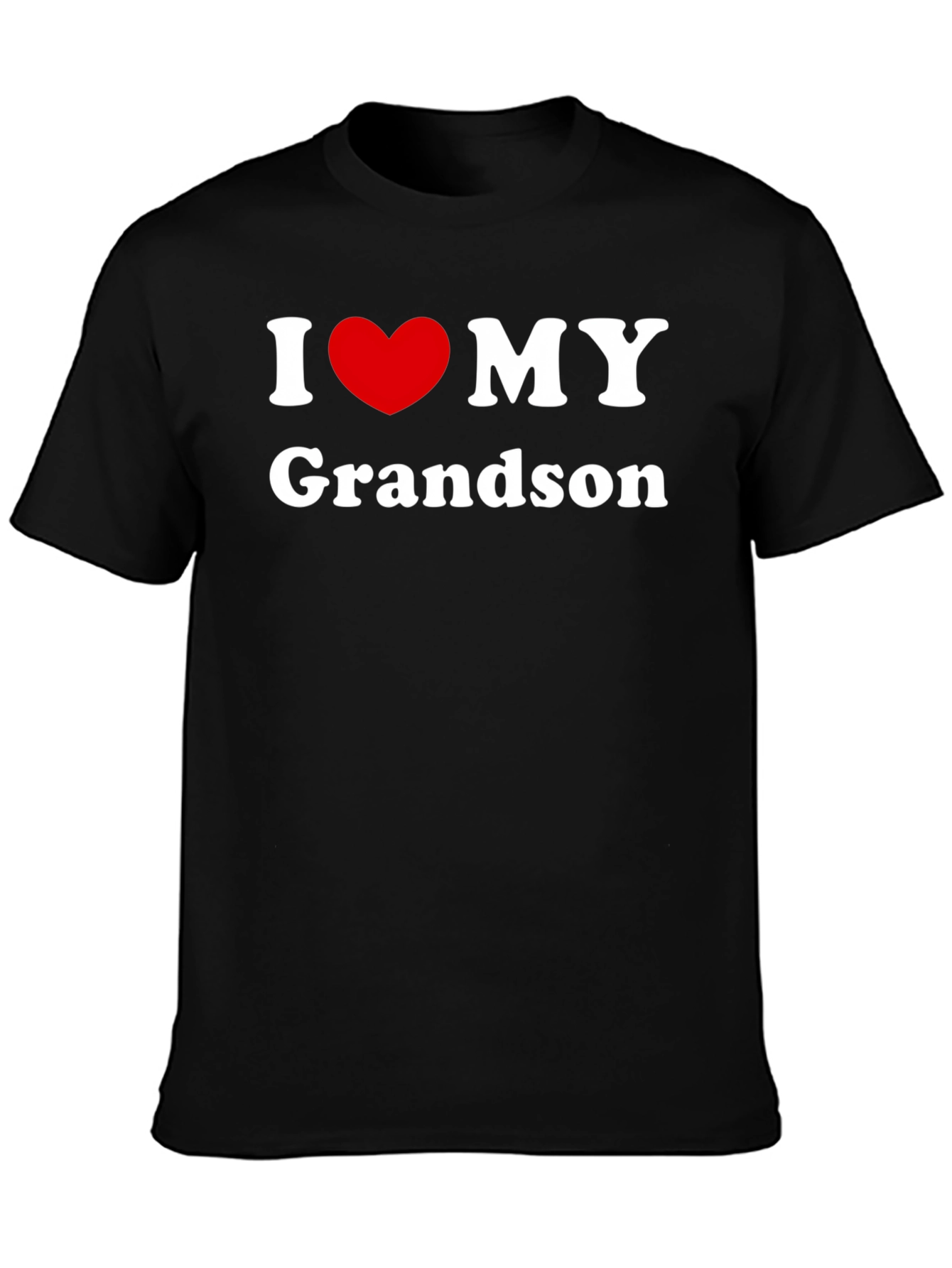 I Love My Grandson Black T-Shirt