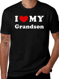 I Love My Grandson Black T-Shirt
