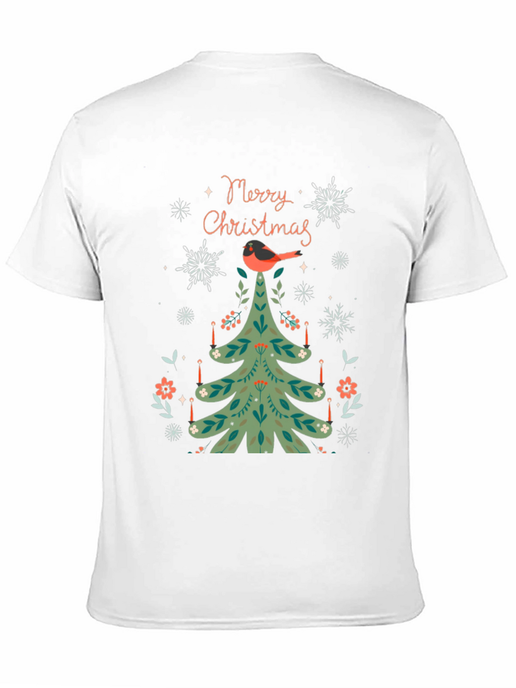 Festive Christmas Tree Bird T-Shirt