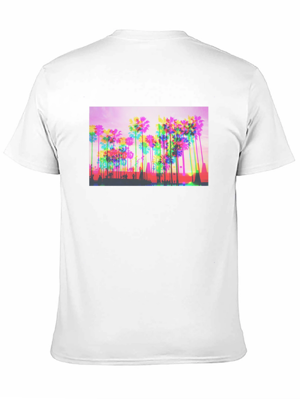 Retro Palm Tree Graphic Tee - Black