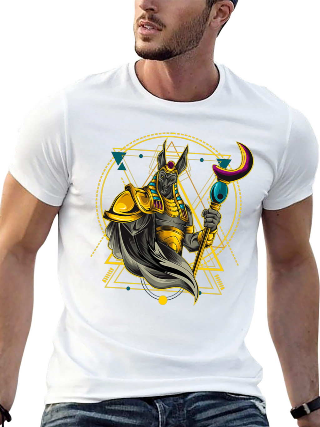 Anubis Graphic Tee - Egyptian God T-Shirt
