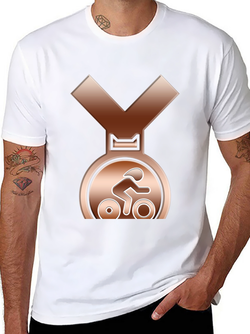 Bronze Cycling Medal T-Shirt