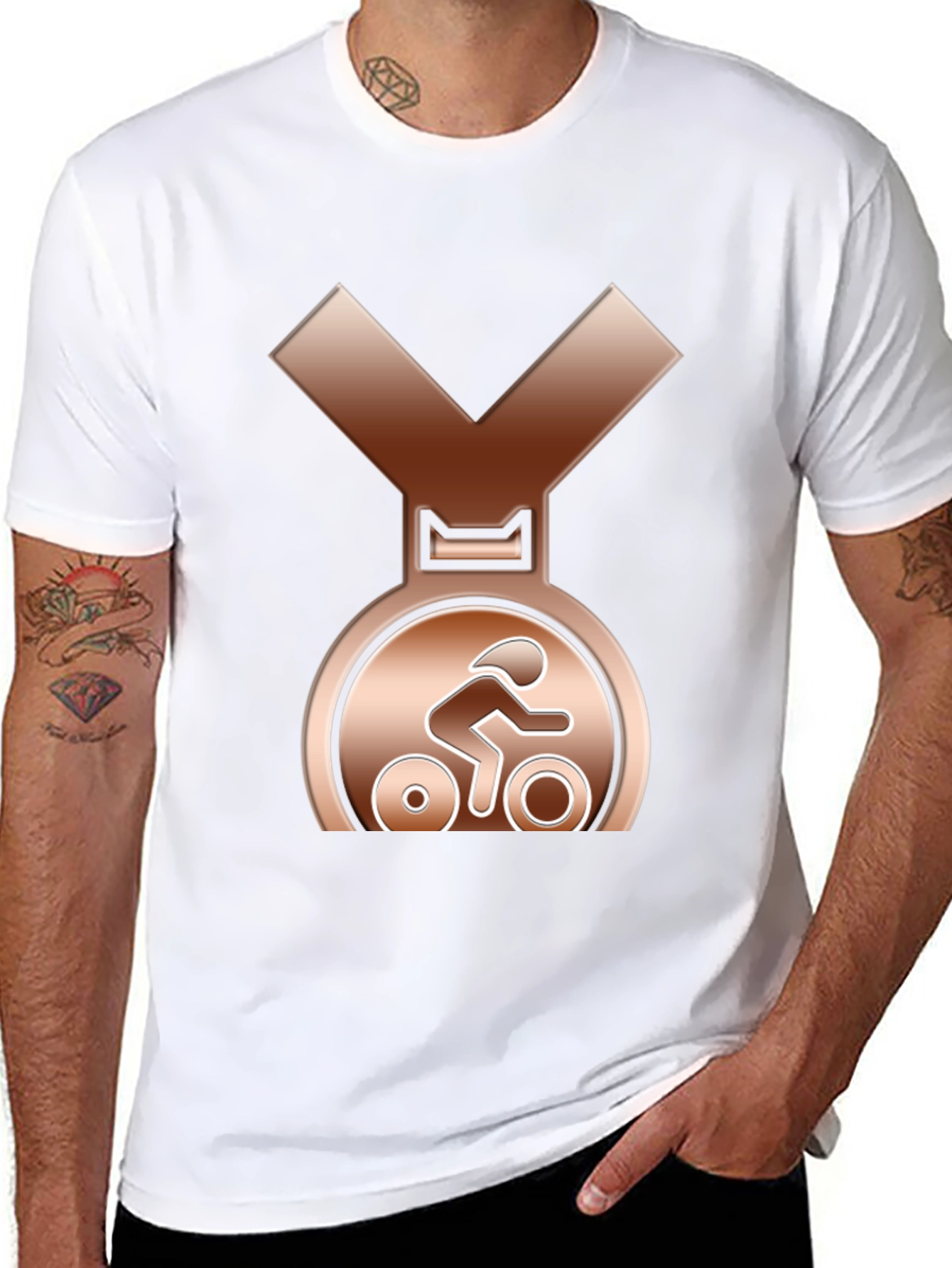 Bronze Cycling Medal T-Shirt
