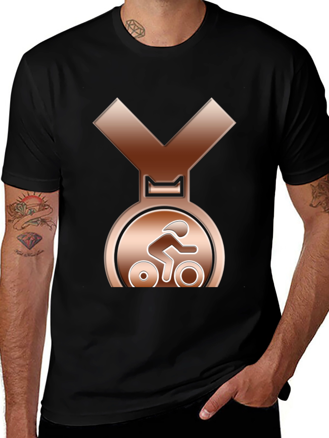Bronze Cycling Medal T-Shirt