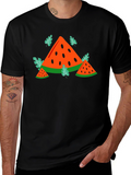 Watermelon Graphic Black T-Shirt