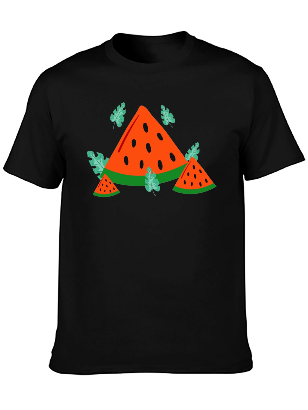 Watermelon Graphic Black T-Shirt