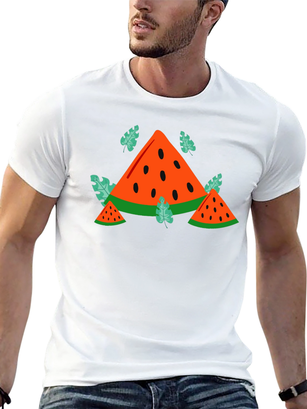 Watermelon Graphic Black T-Shirt