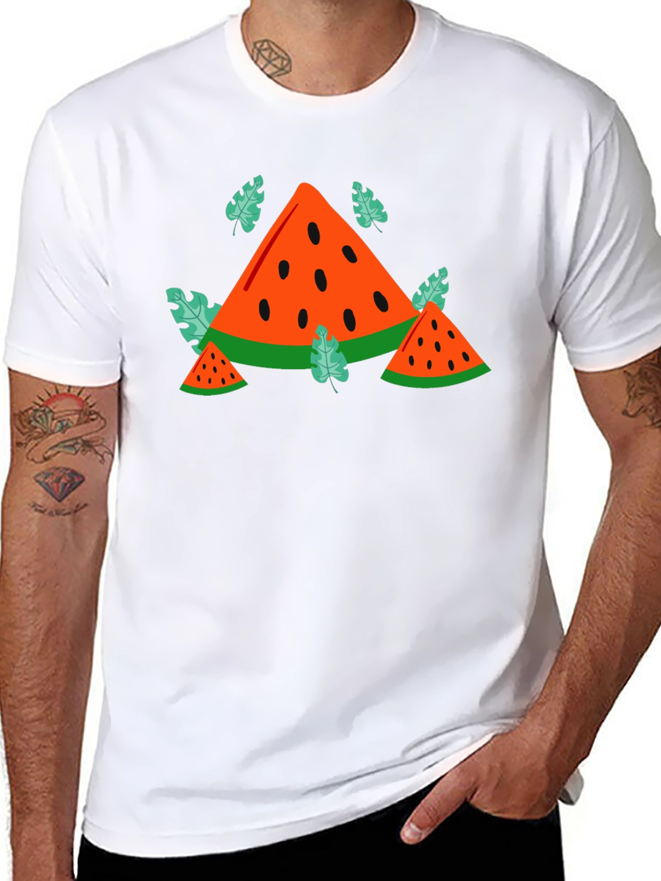 Watermelon Graphic Black T-Shirt
