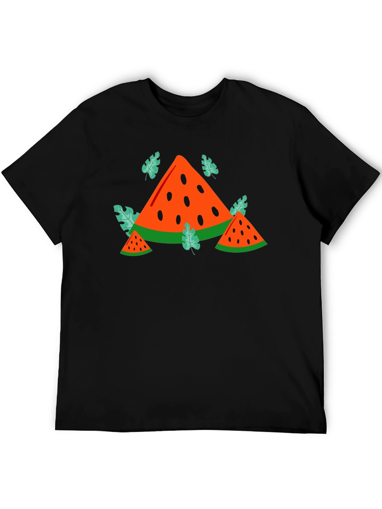 Watermelon Graphic Black T-Shirt