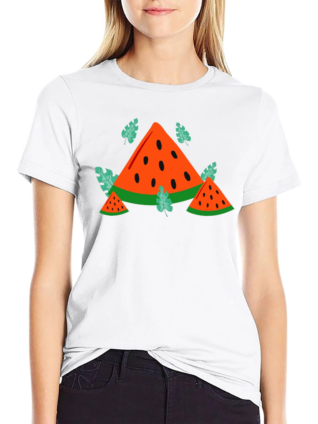 Watermelon Graphic Black T-Shirt