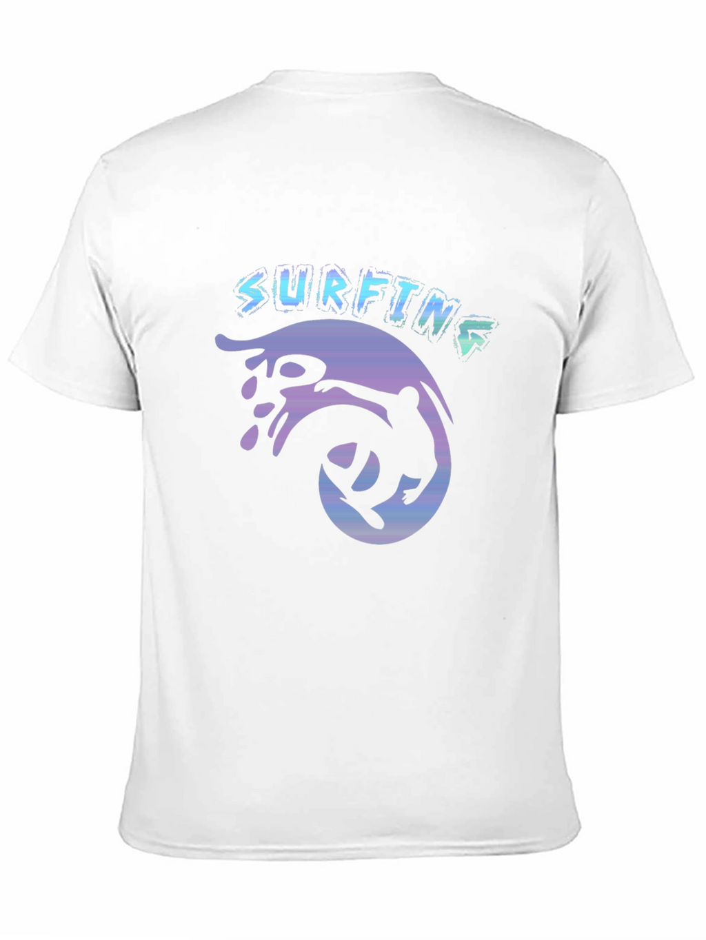 Surfing Graphic Tee - Black Cotton T-Shirt