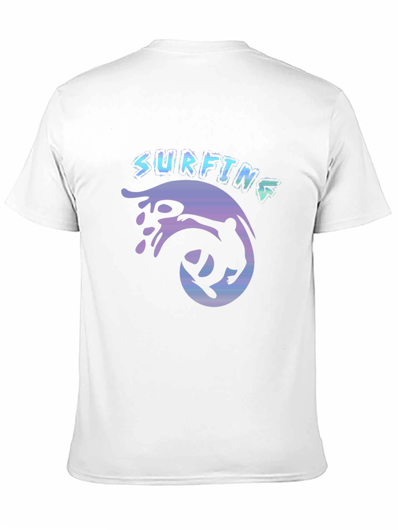 Surfing Graphic Tee - Black Cotton T-Shirt
