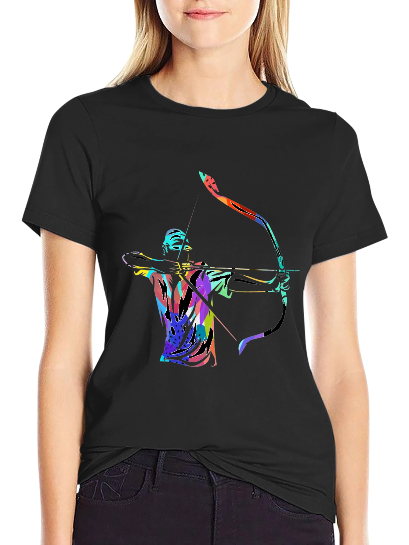 Colorful Archer Graphic Tee - Modern Style