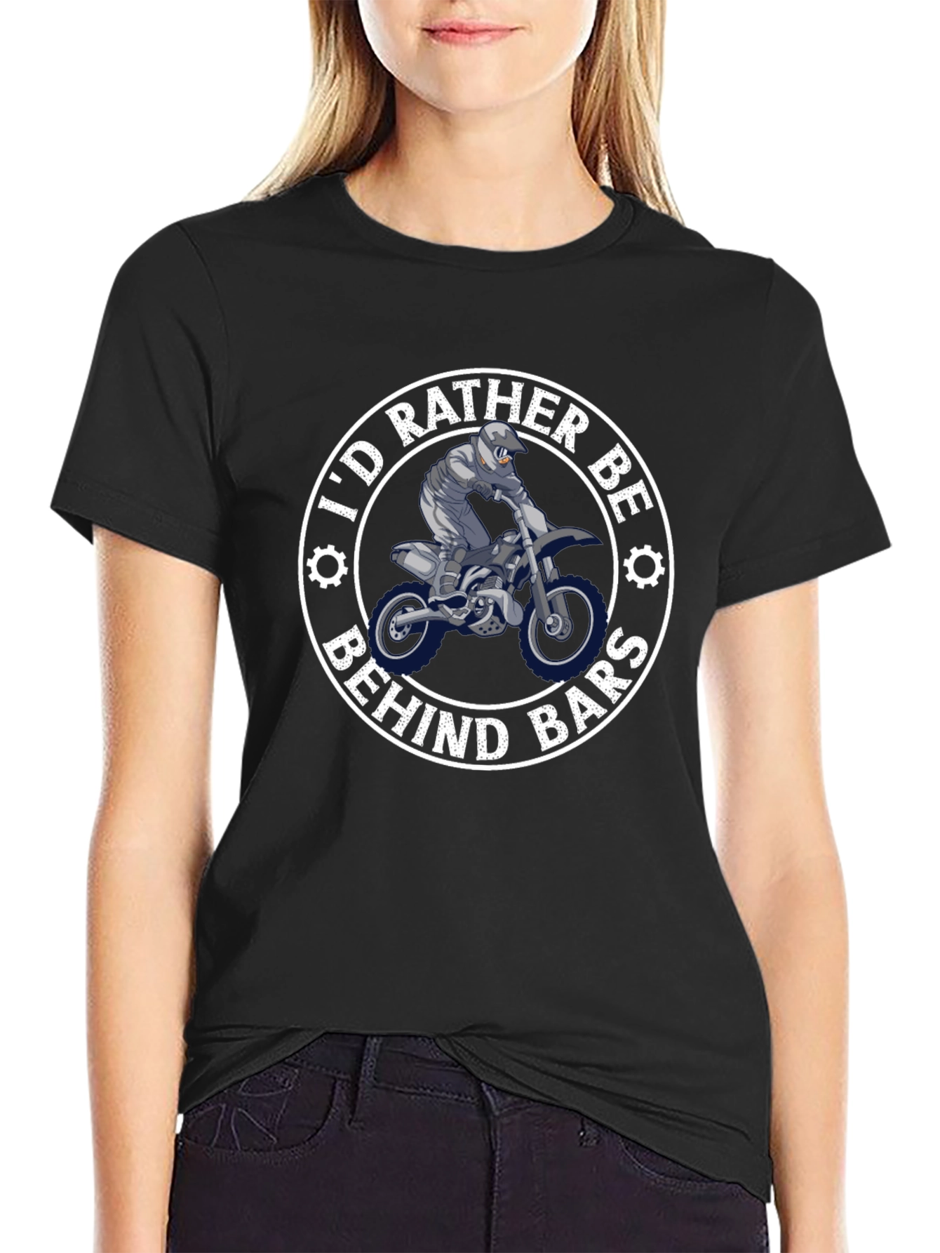 Id Rather Be Behind Bars Dirt Bike T-Shirt