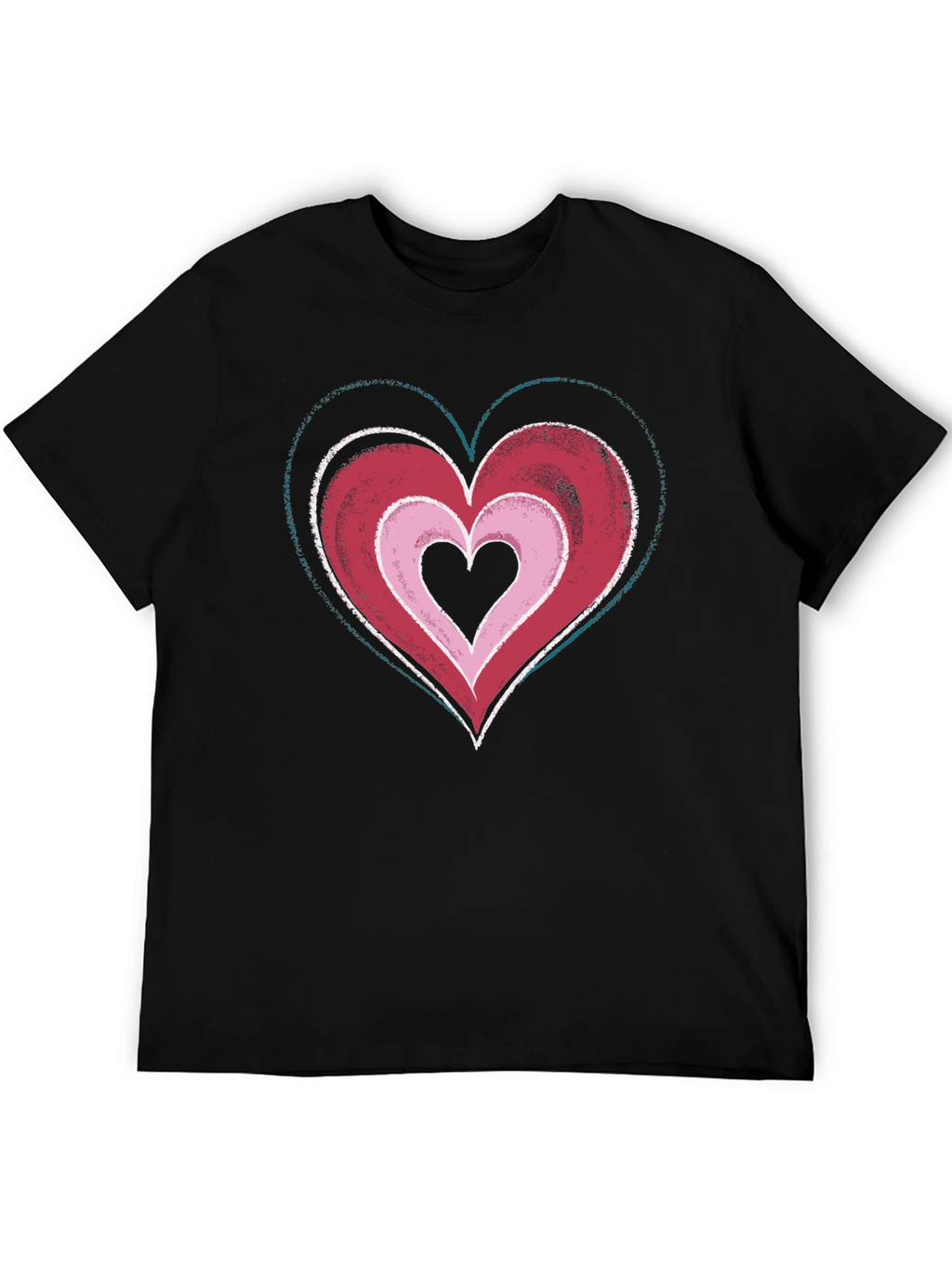 Heart Graphic Black T-Shirt
