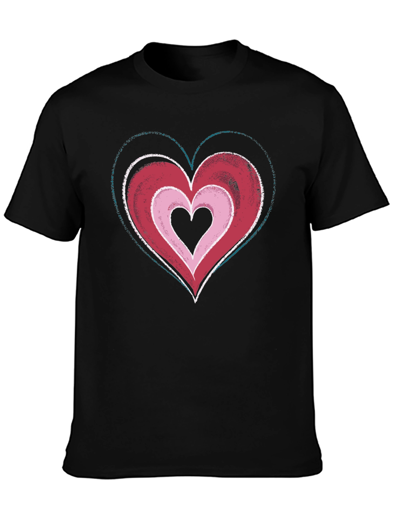 Heart Graphic Black T-Shirt