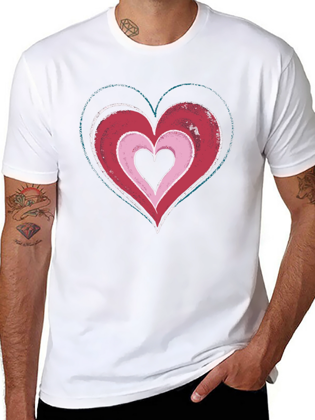 Heart Graphic Black T-Shirt