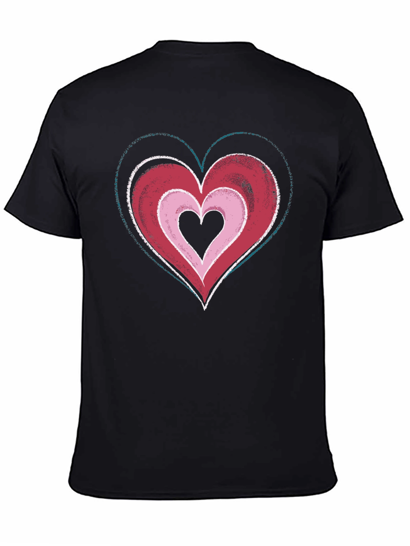 Heart Graphic Black T-Shirt