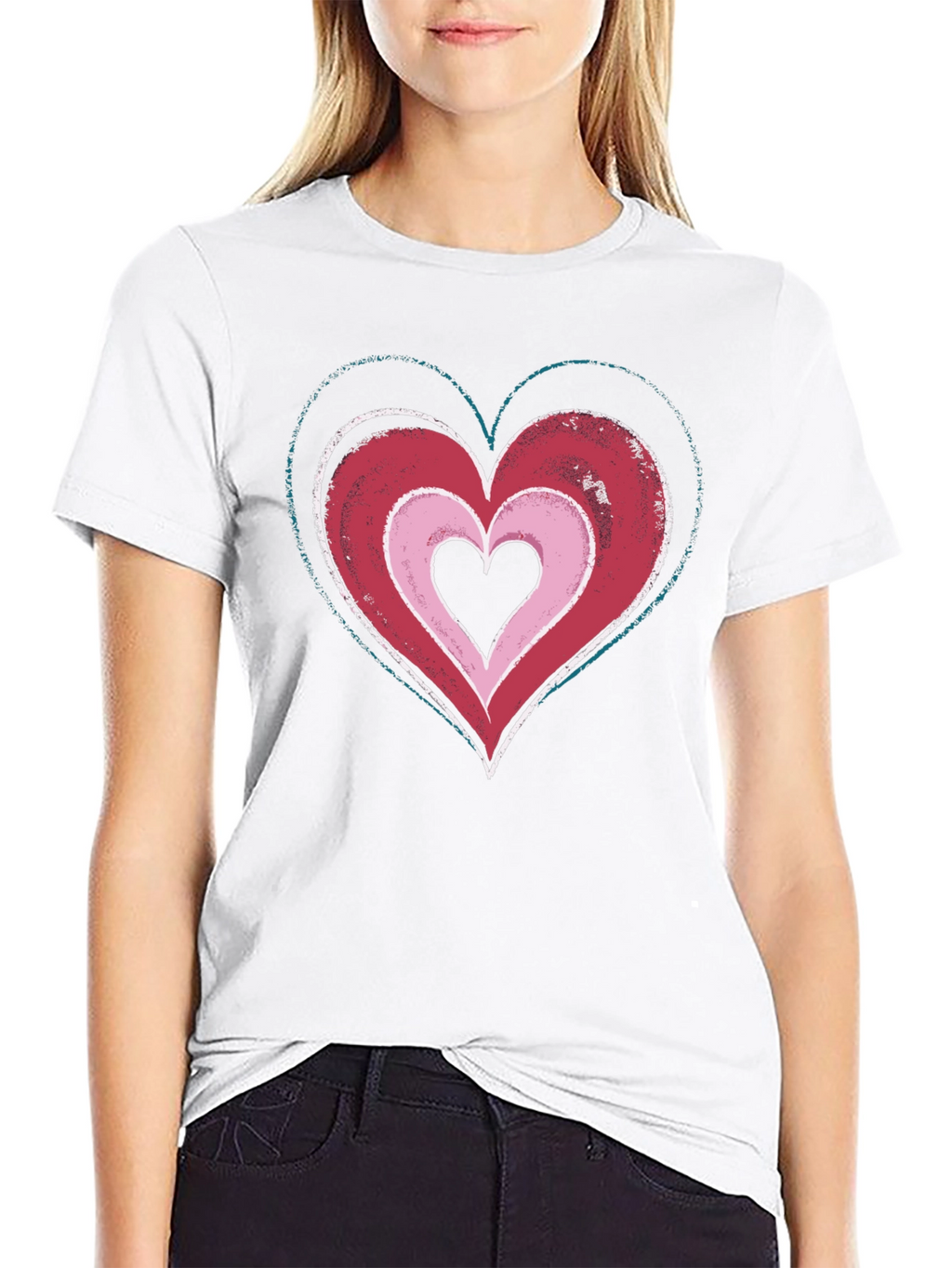 Heart Graphic Black T-Shirt
