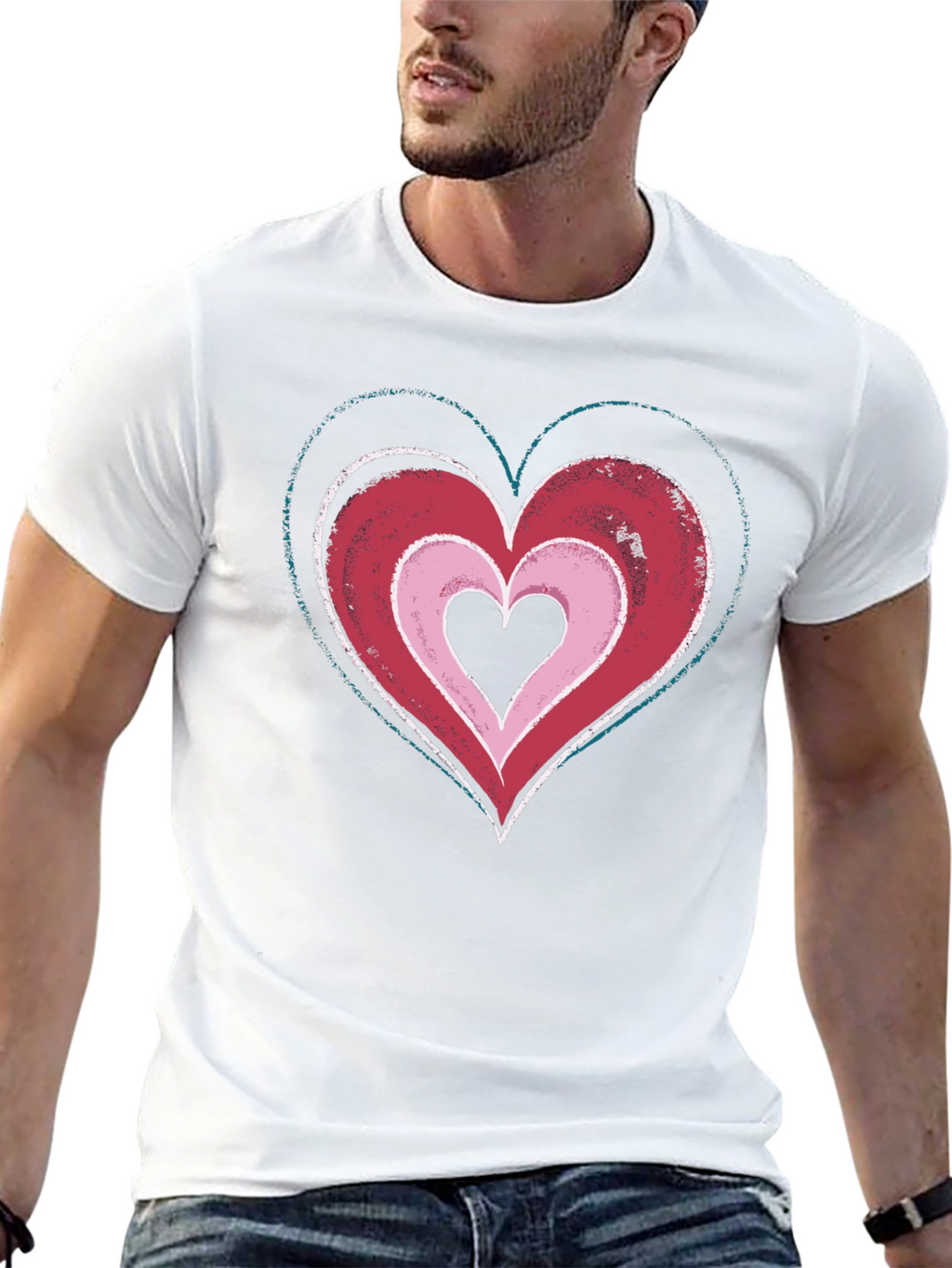 Heart Graphic Black T-Shirt
