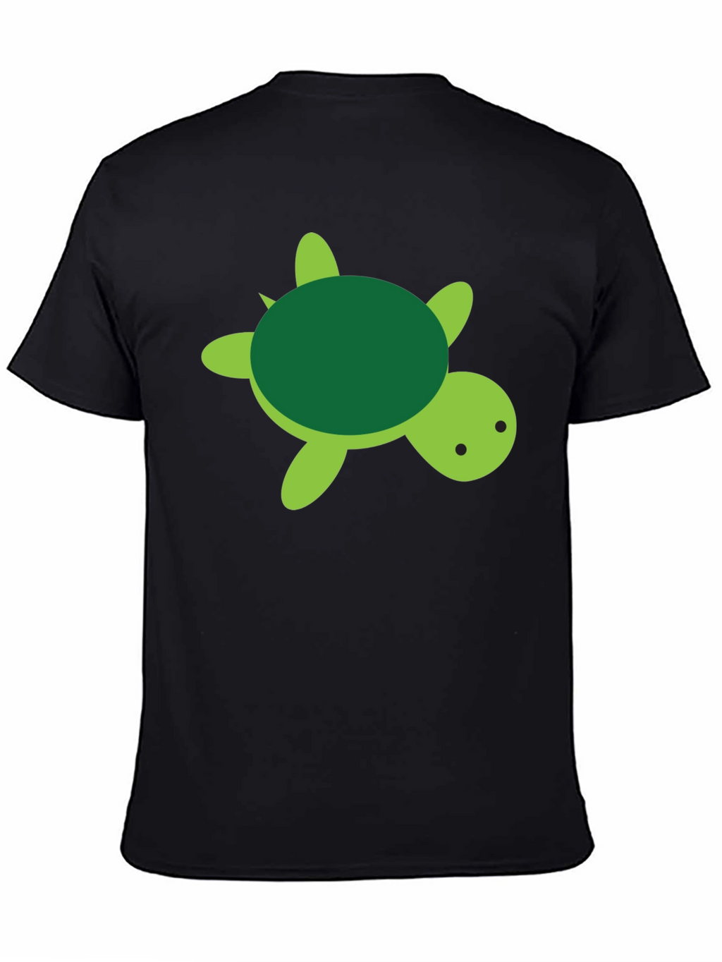 Cute Turtle Graphic Black T-Shirt