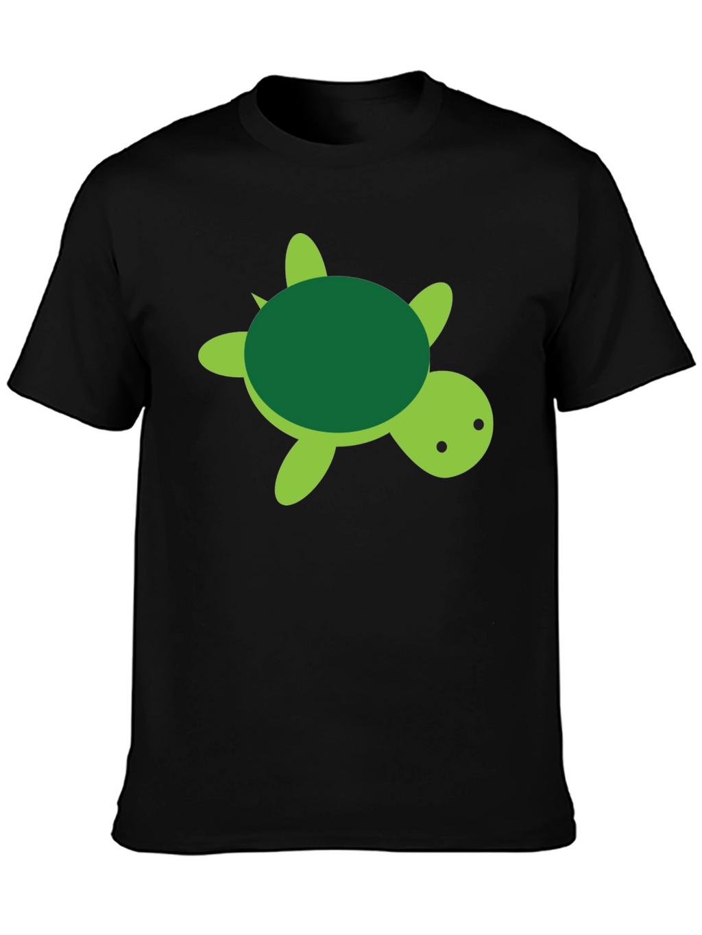 Cute Turtle Graphic Black T-Shirt