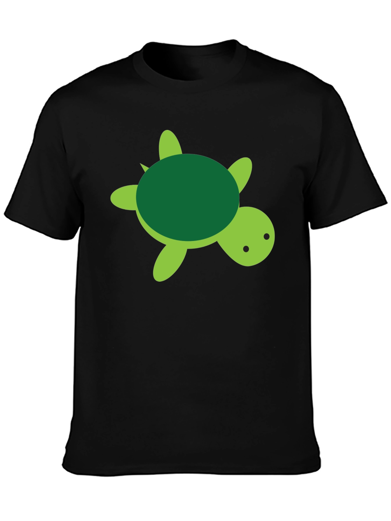 Cute Turtle Graphic Black T-Shirt