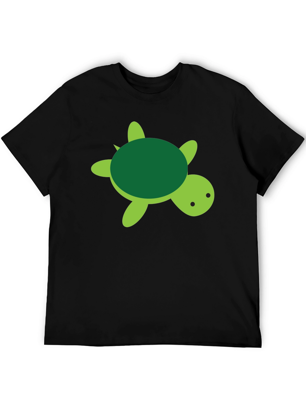 Cute Turtle Graphic Black T-Shirt