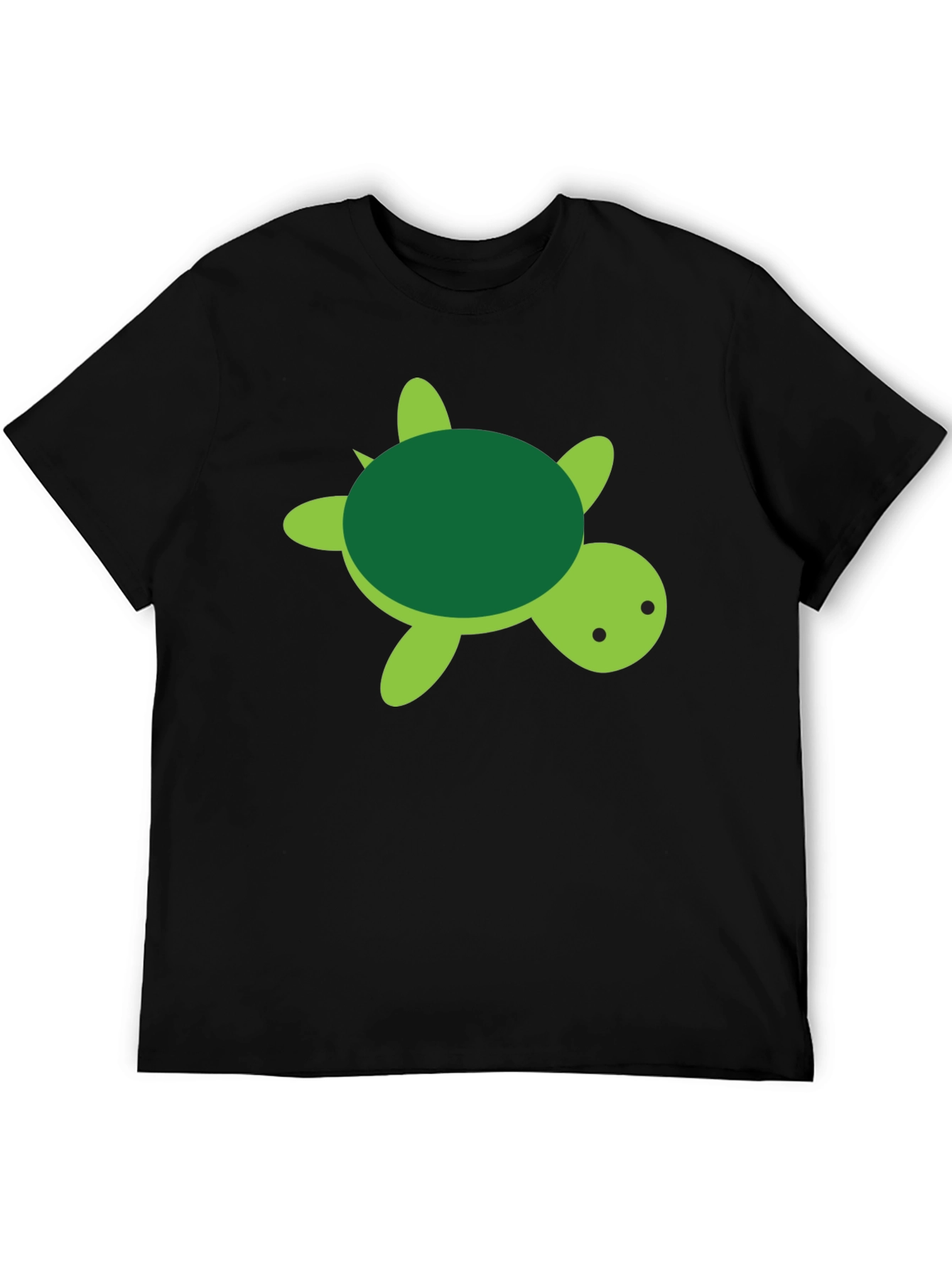 Cute Turtle Graphic Black T-Shirt
