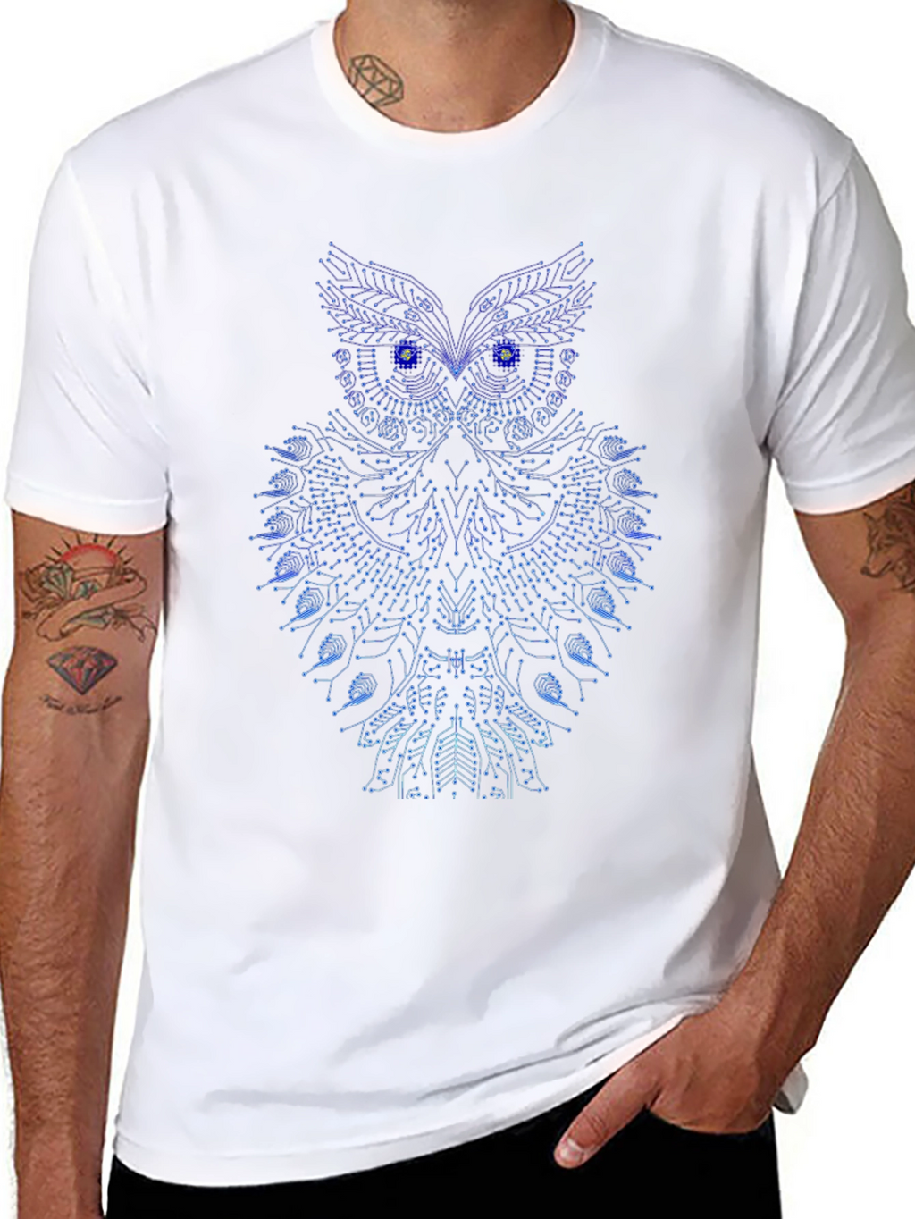 Cool Tech Owl Graphic Tee