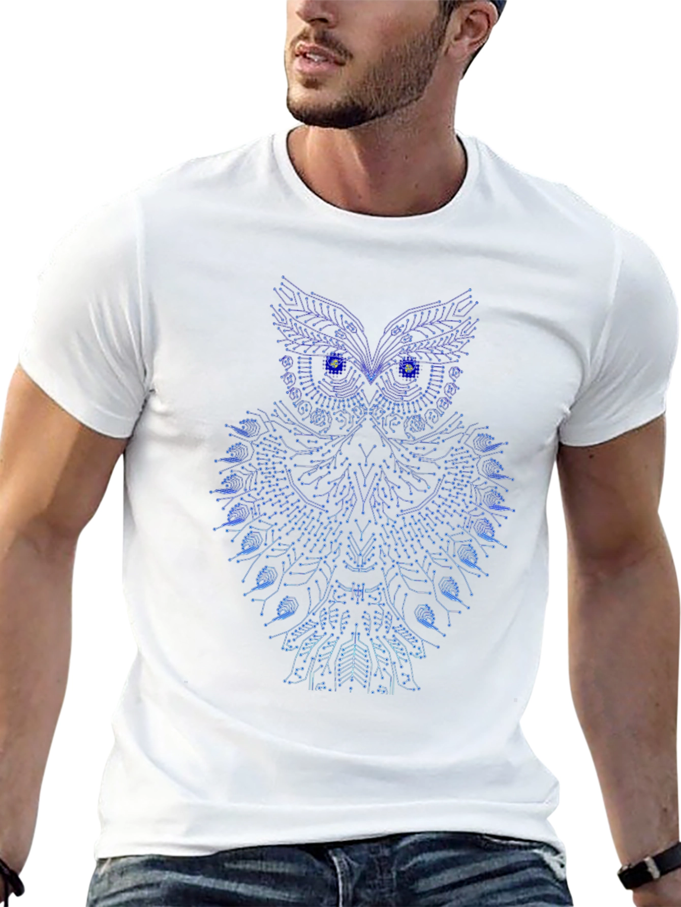 Cool Tech Owl Graphic Tee