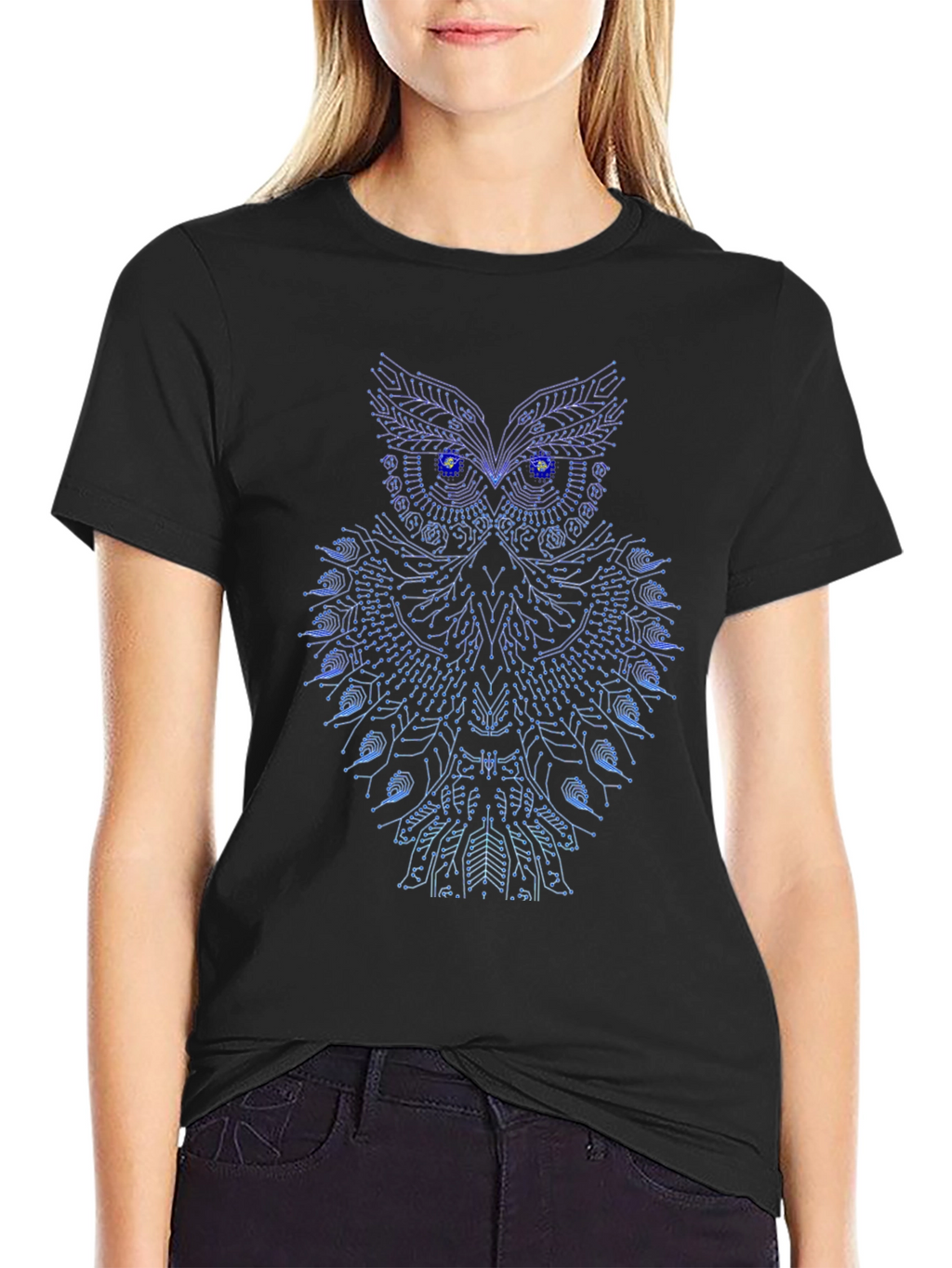 Cool Tech Owl Graphic Tee