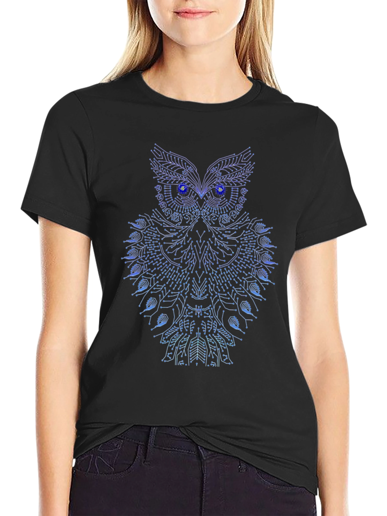 Cool Tech Owl Graphic Tee
