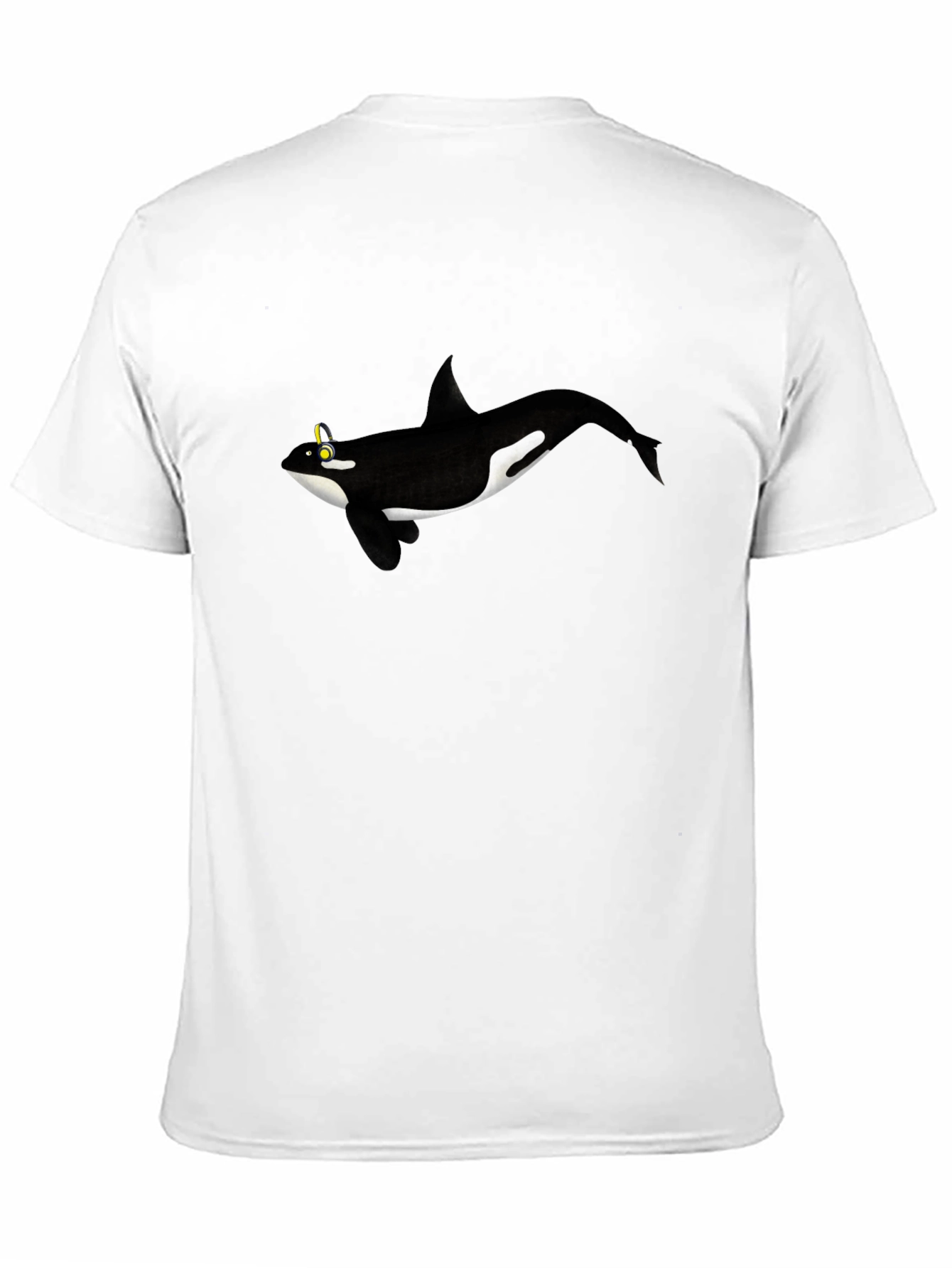 Orca Whale Graphic Tee - Black Cotton T-Shirt